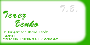 terez benko business card